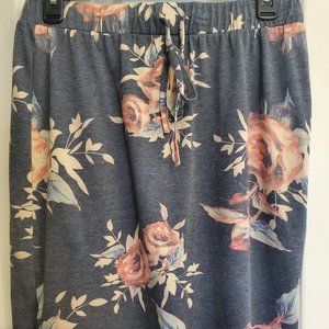 Tickled Teal floral weekend skirt